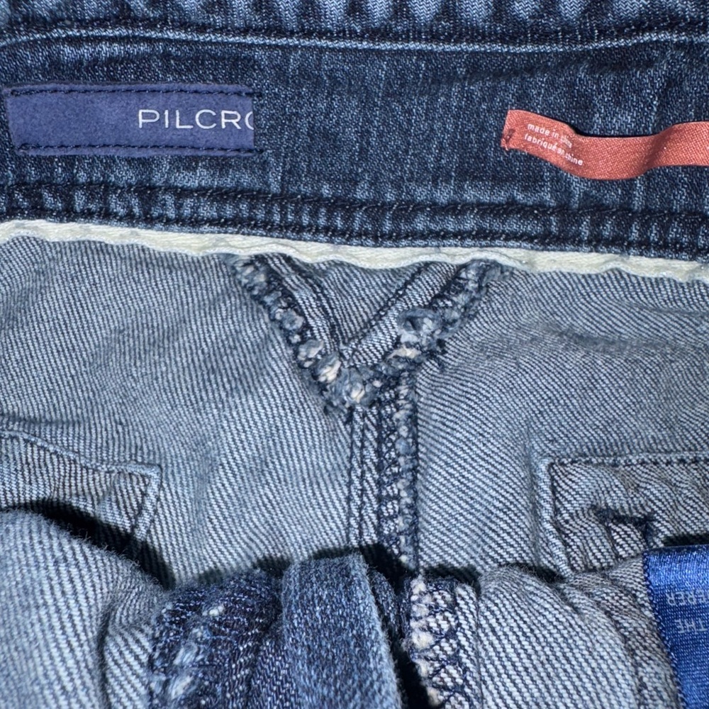 Anthropologie Pilcro The‎ Wanderer Blue Denim Frayed Hem Shorts Women’s Size 26 - Picture 3 of 14